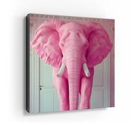 DEQORI Cassetta portachiavi con stampa UV | motivo elefante nella stanza | scatola di design ca. 30 x 30 cm | Cassetta portachiavi piatta e moderna con motivo stampato | Scatola da parete per