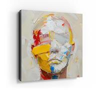 DEQORI Cassetta portachiavi con stampa UV, motivo identità colorata, ca. 30 x 30 cm, cassetta portachiavi piatta e moderna con motivo stampato, scatola da parete per corridoio, ufficio, appartamento e