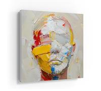 DEQORI Cassetta portachiavi con stampa UV, motivo identità colorata, ca. 30 x 30 cm, cassetta portachiavi piatta e moderna con motivo stampato, scatola da parete per corridoio, ufficio, appartamento e