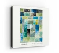 DEQORI Cassetta portachiavi con stampa UV | motivo prima casa dell'insediamento | scatola di design ca. 30 x 30 cm | Cassetta portachiavi piatta e moderna con motivo stampato | Scatola da parete per