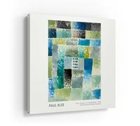 DEQORI Cassetta portachiavi con stampa UV | motivo prima casa dell'insediamento | scatola di design ca. 30 x 30 cm | Cassetta portachiavi piatta e moderna con motivo stampato | Scatola da parete per