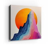 DEQORI Cassetta portachiavi con stampa UV | motivo strati di colore di altezza | scatola di design ca. 30 x 30 cm | Cassetta portachiavi piatta e moderna con motivo stampato | Scatola da parete per