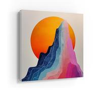 DEQORI Cassetta portachiavi con stampa UV | motivo strati di colore di altezza | scatola di design ca. 30 x 30 cm | Cassetta portachiavi piatta e moderna con motivo stampato | Scatola da parete per