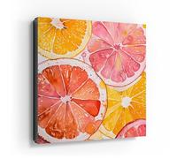 DEQORI Cassetta portachiavi con stampa UV | motivo un incantesimo di agrumi | scatola di design ca. 30 x 30 cm | Cassetta portachiavi piatta e moderna con motivo stampato | Scatola da parete per