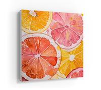 DEQORI Cassetta portachiavi con stampa UV | motivo un incantesimo di agrumi | scatola di design ca. 30 x 30 cm | Cassetta portachiavi piatta e moderna con motivo stampato | Scatola da parete per