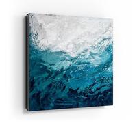 DEQORI Cassetta portachiavi con stampa UV | motivo vista attraverso le onde | scatola di design ca. 30 x 30 cm | Cassetta portachiavi piatta e moderna con motivo stampato | Scatola da parete per