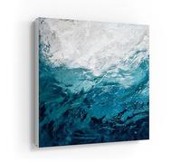 DEQORI Cassetta portachiavi con stampa UV | motivo vista attraverso le onde | scatola di design ca. 30 x 30 cm | Cassetta portachiavi piatta e moderna con motivo stampato | Scatola da parete per