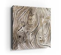 DEQORI Cassetta portachiavi nera, 30 x 30 cm, motivo legno stagionato, in vetro e metallo, con 50 ganci + 2 magneti, scatola moderna magnetica e scrivibile