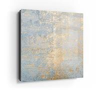 DEQORI Cassetta portachiavi nera, 30 x 30 cm, motivo parete con struttura dorata, in vetro e metallo, con 50 ganci + 2 magneti, moderna scatola magnetica e scrivibile