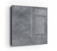 DEQORI Cassetta portachiavi nera, 30 x 30 cm, motivo struttura in cemento nei dettagli, in vetro e metallo, con 50 ganci + 2 magneti, scatola moderna magnetica e scrivibile
