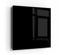 DEQORI Cassetta portachiavi nera, 30 x 30 cm, tinta unita, colore nero, in vetro e metallo, con 50 ganci + 2 magneti, scatola moderna magnetica e scrivibile