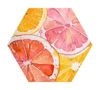 DEQORI Hexagon - Carta da parati autoadesiva da parete, 150 x 130 cm, motivo: un incantesimo di agrumi, rimovibile, decorativa e indeformabile, per soggiorno, ufficio, corridoio o cameretta dei