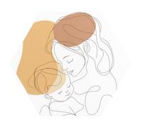 DEQORI Hexagon - Carta da parati autoadesiva da parete, 55 x 47,6 cm, motivo abbraccio per la vita, in tessuto, rimovibile, decorativa e indeformabile, per soggiorno, ufficio, corridoio o cameretta