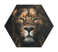 DEQORI Hexagon - Carta da parati autoadesiva da parete, 90 x 78 cm, motivo: il re all'ombra, in tessuto, rimovibile, decorativa e indeformabile, per soggiorno, ufficio, corridoio o cameretta dei