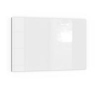 DEQORI Pannello posteriore per cucina, in vetro, tinta unita, bianco, 60 x 40 cm, pannello posteriore per bagno o stufa, paraspruzzi per cucina e bagno, decorazione moderna per specchio piastrellato