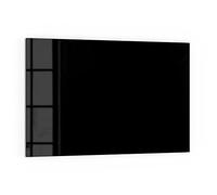 DEQORI Pannello posteriore per cucina, in vetro, tinta unita, nero, 60 x 40 cm, pannello posteriore per bagno o stufa, paraspruzzi per cucina e bagno, decorazione moderna per specchio piastrellato