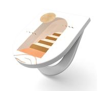 DEQORI Sedile WC con motivo "verso il mattino" | sedile WC in bianco in Duroplast | formato 36,4 x 45,4 cm - occhialini antibatterici per WC a forma di D con coperchio, facile da pulire e decorativo