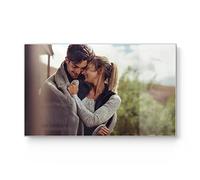 DEQORI Tagliere per la colazione personalizzato con foto in vetro, piccolo 23 x 14 cm, immagine propria, tagliere di design per cucina, tagliere antibatterico, piatto in vetro e piatto da portata