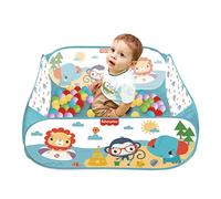 DEQUBE Fisher Price - Piscina portatile per bambini, con 25 palline, borsa per il trasporto, facile montaggio e smontaggio, parco di palline per bambini, dimensioni 90 x 40 x 90 cm 920D00088