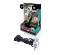 DEQUBE - Microfono Wireless con distorsione vocale e Vari Effetti, con luci Luminose, Funzionamento Bluetooth per Il Collegamento ai dispositivi, Colore Nero, Medio (916D00039)