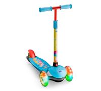 DEQUBE- Monopattino per bambini Peppa Pig - 3 ruote regolabili, con ruote a LED e freno posteriore, pieghevole e facile da trasportare. Ultraleggero e sicuro. per bambini da 2 a 7 anni. (DeQUBE