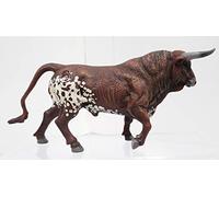 DEQUBE - Statuetta di Toro Bravo Marrone e Bianco (10007)