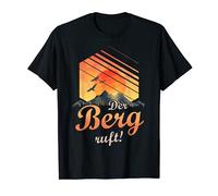 Der Berg ruft Bergsteiger Trekking, uomo e donna, con scritta "Berge" Maglietta