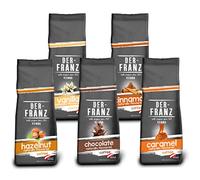 Der-Franz caffè Pack, chicchi interi, flavoured, 5 x 500 g (1 x Nocciola, 1 x Vaniglia, 1 x Chocolate, 1 x Cannella, 1 x Caramello)