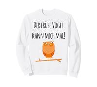 der frühe Vogel Kann Mich Mal! Verschlafene Eule Divertimento Tedesco Felpa