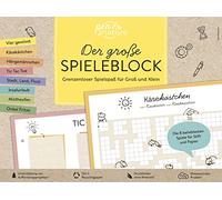 Der große Spieleblock. Umweltfreundlicher Spielspaß für Groß und Klein: Nachhaltiger, bunter Spiele-Block auf Recyclingpapier. Für Spieleabende mit der ganze Familie