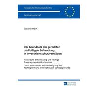 Der Grundsatz der gerechten und billigen Behandlung in Investitionss (Tascabile)