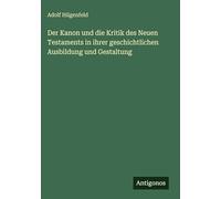 Der Kanon und die Kritik des Neuen Testaments in ihrer geschichtlichen Ausbildung und Gestaltung