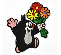 Der kleine Maulwurf Con Fiori Mend Ferro Ricamato Toppa Patch