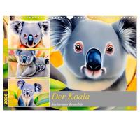 Der Koala 2026. Aschgrauer Beutelbär (Wandkalender 2026 DIN A3 quer), CALVENDO Monatskalender: Farbenfrohe Koalabären in Watercolor