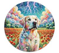Der Labrador Retriever1000 Teile Rund Puzzles Für Erwachsene Und Kinder PetDogPuzzle Stressabbau - Spielzeug1000pcs (67.5x67.5cm)