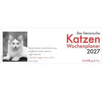 Der literarische Katzen Wochenplaner 2027: Zweifarbiger Tischkalender