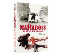 Der Mafiaboss - Sie töten wie Schakale - Mario Adorf + Henry Silva Mediabook Premium 28seitiges Booklet Cover A - Inkl. Poster A4, 2seitig gefaltet, 7 Postkarten + 1 Untersetzer - Limitiert [Blu-ray]