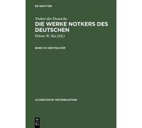 Der Psalter (Copertina rigida) Altdeutsche Textbibliothek