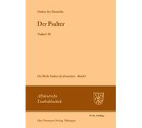 Der Psalter (Tascabile) Altdeutsche Textbibliothek