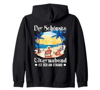 DER SCHÖNSTE ELTERNABEND IST DER AM STRAND Felpa con Cappuccio