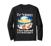DER SCHÖNSTE ELTERNABEND IST DER AM STRAND Maglia a Manica