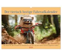 Der tierisch lustige Fahrradkalender (Wandkalender 2026 DIN A2 quer), CALVENDO Monatskalender: Ein Muss für alle Freunde des Radfahrens, die den Tag mit einem Lächeln beginnen wollen
