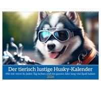 Der tierisch lustige Husky Kalender (Wandkalender 2026 DIN A2 quer), CALVENDO Monatskalender: Mit diesem Kalender wird der Husky Besitzer jeden Tag lachen und ein ganzes Jahr lang viel Spaß haben