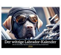 Der witzige Labrador-Kalender (Wandkalender 2026 DIN A3 quer), CALVENDO Monatskalender: Mit mir wird der Labrador Besitzer jeden Tag lachen und ein ganzes Jahr lang viel Spaß haben