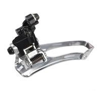 Deragliatore anteriore tipo pull down per bici da strada compatibile con sistemi di velocità 2x7 e 2x11 con installazione diretta, capacità denti 16T