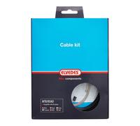 Deragliatore di trasmissione Elvedes nero (kit trasmissione 1 cavo - 1 guaina)