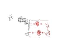 Deragliatore posteriore Sram Rd Gx Eagle Pulleys And Inner Cage Noir