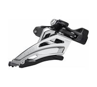 Deragliatore Shimano Deore M5100 2x11V Nero/Argento con Adattatori Inclusi per Biciclette