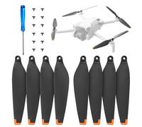 DERAY | Elica per drone DJI Mini 4 Pro, punta in gomma TPU, Fly More Combo, eliche di ricambio silenziose, 8 pezzi/4 paia