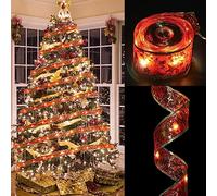 DERAYEE Stringa Fata Luci Led,4M 40 Led Luci Natale Nastro Luminoso di Fata Filo di Rame a Batteria,Decorazione Albero di Natale Feste Matrimoni